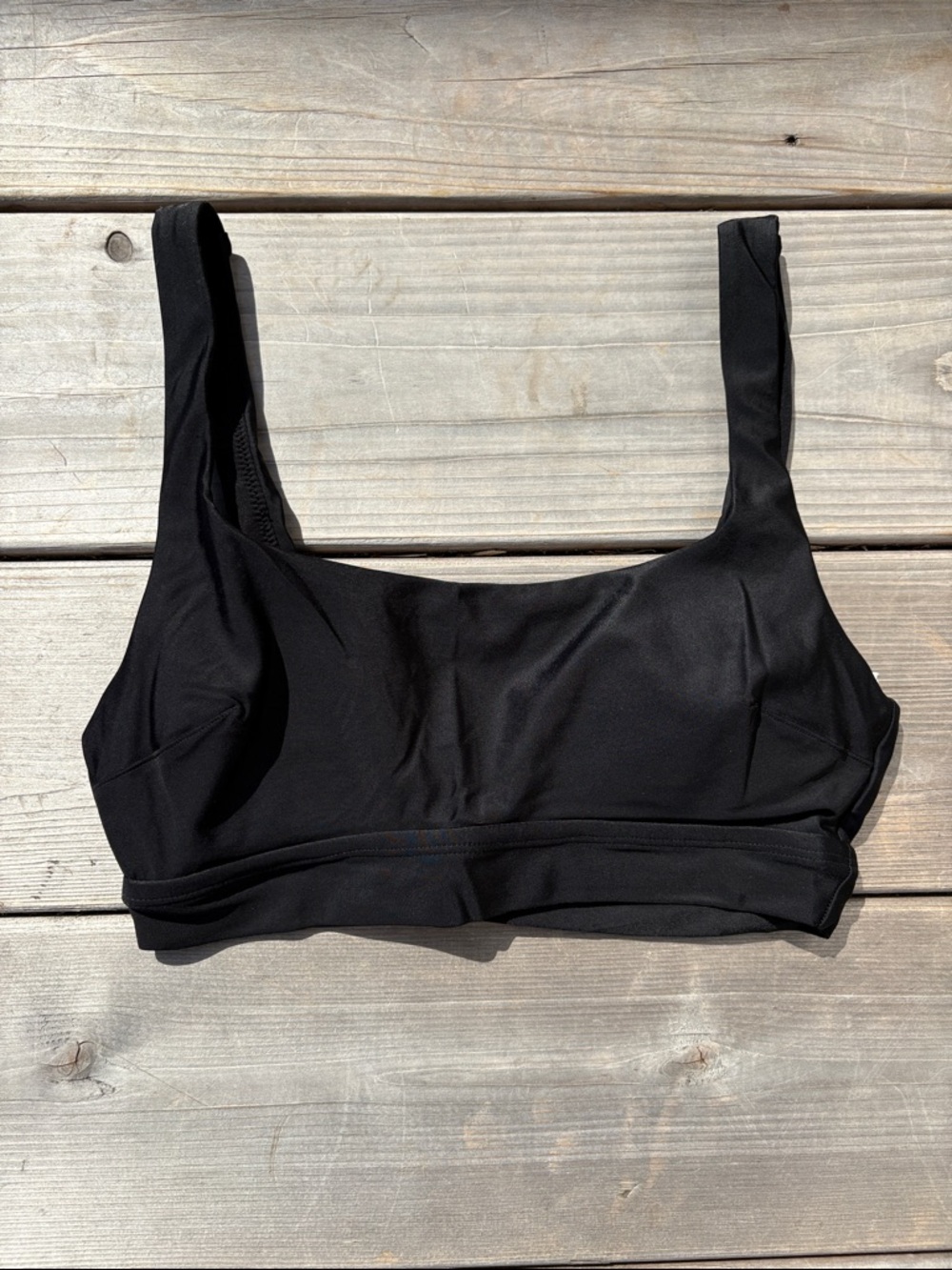 aerie Black Scoop Bikini Top